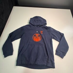 Navy Blue Youth Oilers Hoodie Size Large 14/15
